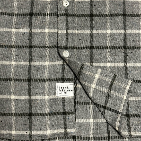 Frank & Eileen Classic Gray Checkered Shirt 🇮🇹 Italian-woven magic - Picture 3 of 7